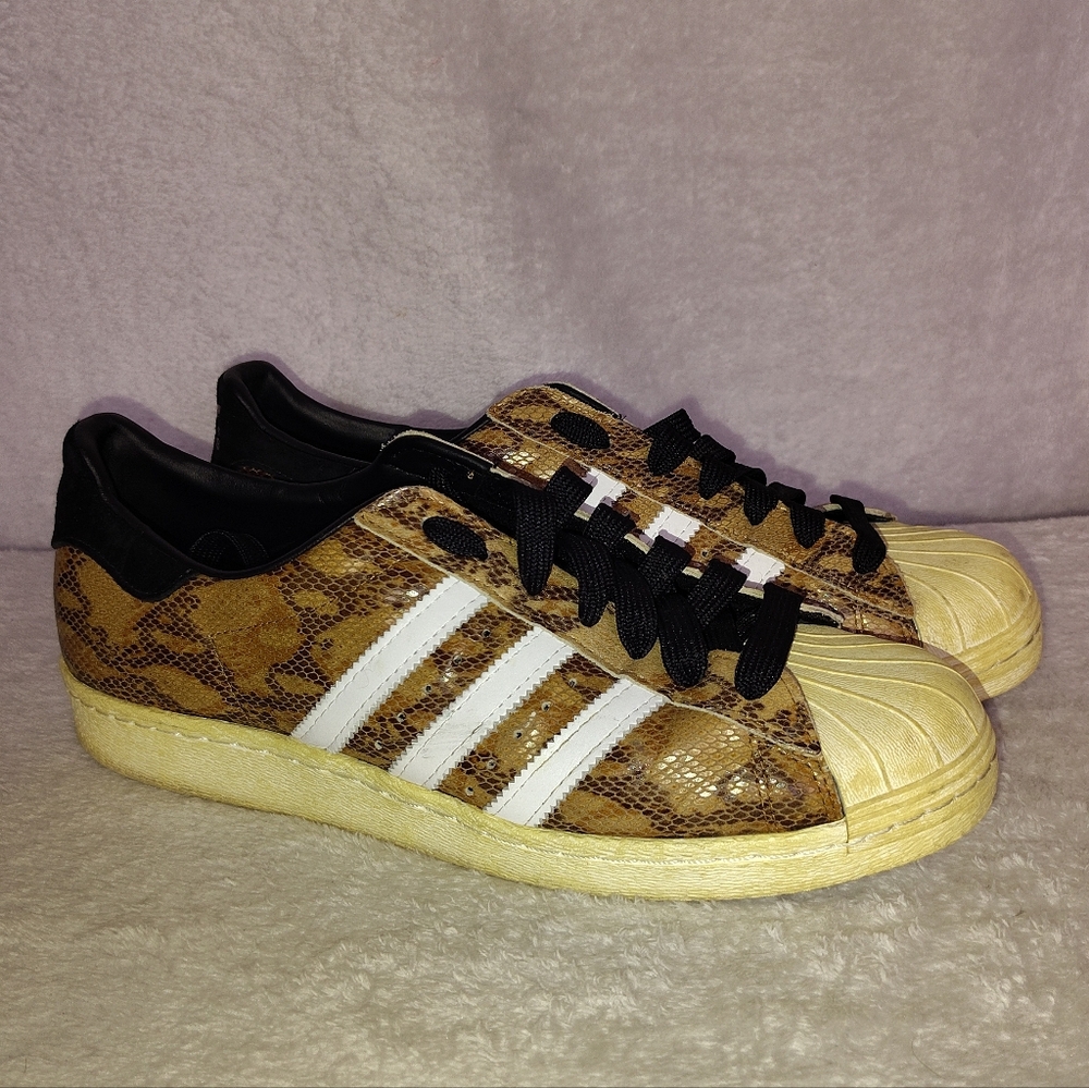 adidas Snake Print Sneakers - Brown and Black